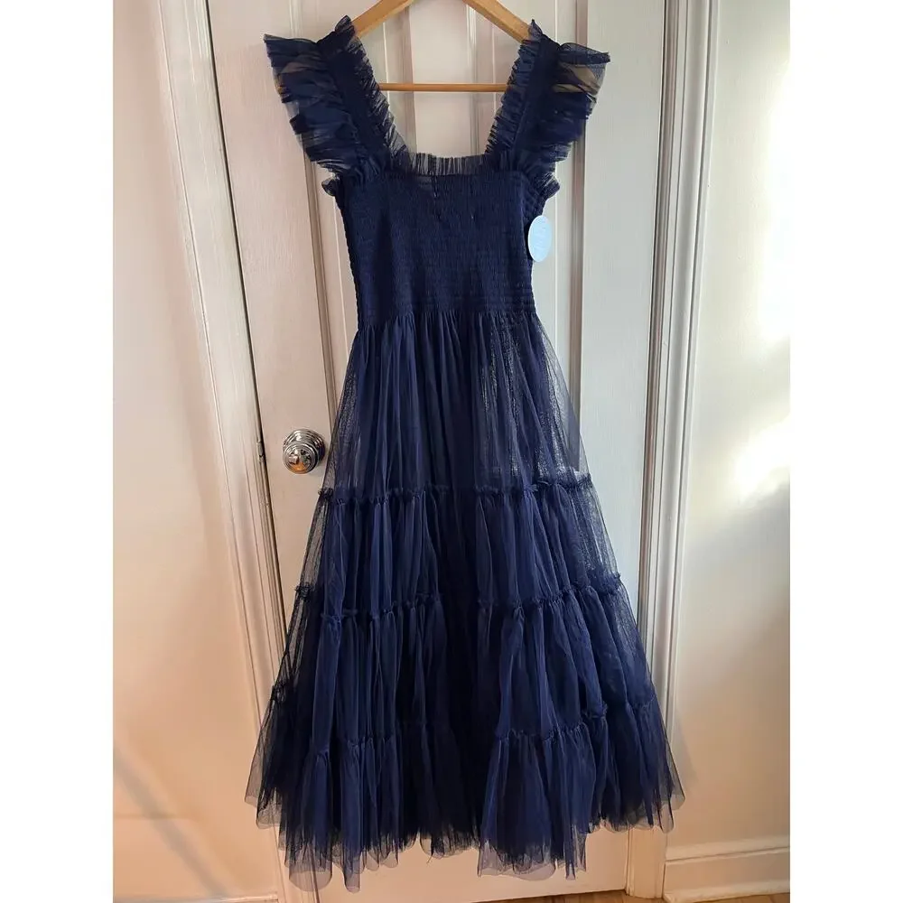 NWT Hill House Navy Tulle Ellie Nap Dress Small - ✨ Collector’s Edition 2024 ✨ - Picture 5 of 12